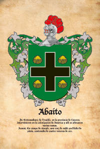 Escudo heráldico del apellido ABAITO