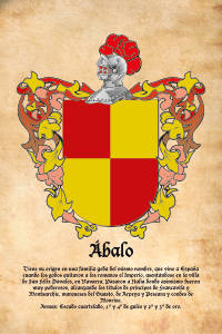 Escudo heráldico del apellido ABALO