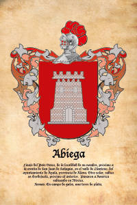 Escudo heráldico del apellido Abiega