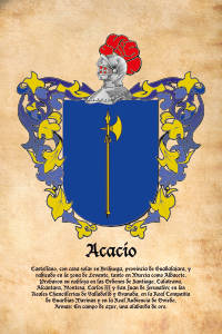 Escudo heráldico del apellido ACACIO