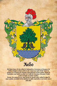 Escudo heráldico del apellido AEDO