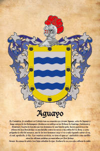 Escudo heráldico del apellido AGUAYO