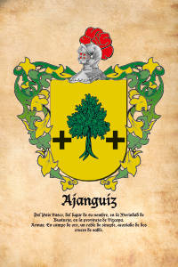 Escudo heráldico del apellido AJANGUIZ