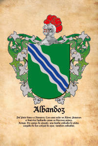 Escudo heráldico del apellido ALBANDOZ