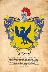 Escudo heráldico del apellido ALBANEL