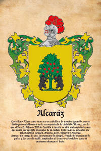 Escudo heráldico del apellido ALCARAZ
