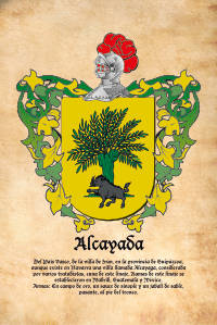 Escudo heráldico del apellido ALCAYADA