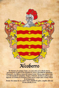 Escudo heráldico del apellido ALCOBERRO