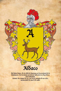 Escudo heráldico del apellido ALDACO