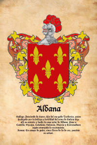 Escudo heráldico del apellido ALDANA