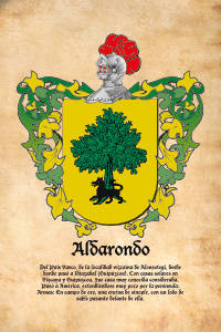 Escudo heráldico del apellido ALDARONDO