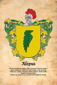 Escudo heráldico del apellido ALEPUS