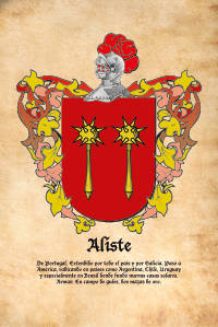 Escudo heráldico del apellido ALISTE