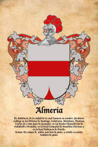 Escudo heráldico del apellido ALMERIA