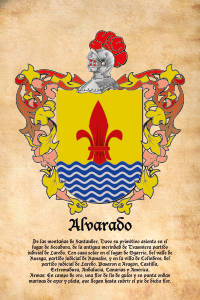 Escudo heráldico del apellido ALVARADO