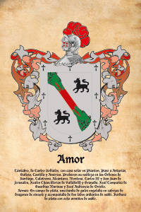 Escudo heráldico del apellido AMOR