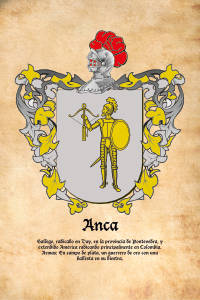Escudo heráldico del apellido ANCA