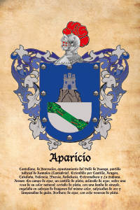 Escudo heráldico del apellido APARICIO