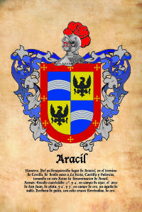 Escudo heráldico del apellido ARACIL