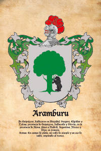 Escudo heráldico del apellido ARAMBURU