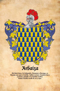 Escudo heráldico del apellido ARBAIZA