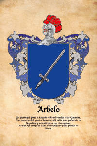 Escudo heráldico del apellido ARBELO