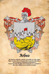 Escudo heráldico del apellido ARBEO