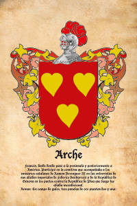 Escudo heráldico del apellido ARCHE