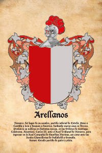 Escudo heráldico del apellido ARELLANOS