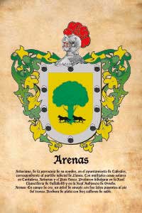 Escudo heráldico del apellido ARENAS