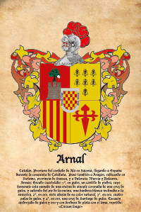 Escudo heráldico del apellido ARNAL