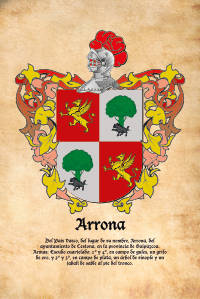 Escudo heráldico del apellido ARRONA