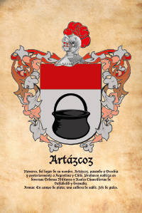 Escudo heráldico del apellido ARTAZCOZ