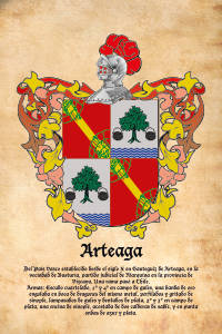 Escudo heráldico del apellido ARTEAGA