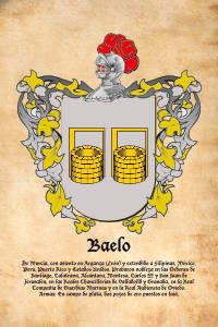 Escudo heráldico del apellido BAELO
