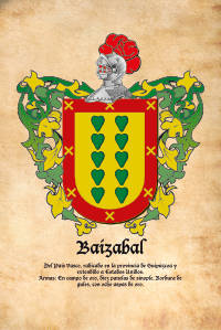 Escudo heráldico del apellido BAIZABAL