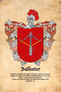Escudo heráldico del apellido BALLESTER
