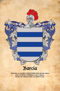 Escudo heráldico del apellido BARCIA