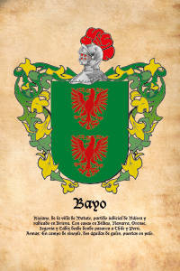 Escudo heráldico del apellido BAYO