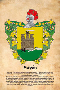 Escudo heráldico del apellido BAYON