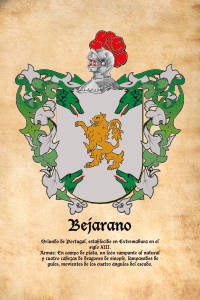 Escudo heráldico del apellido BEJARANO