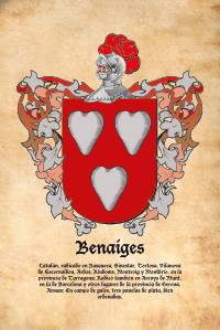 Escudo heráldico del apellido BENAIGES
