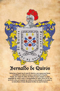 Escudo heráldico del apellido BERNALDO DE QUIROS