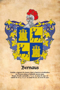 Escudo heráldico del apellido BERNAUS