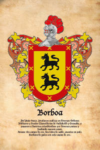 Escudo heráldico del apellido BORBOA