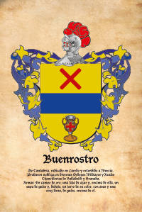 Escudo heráldico del apellido BUENROSTRO