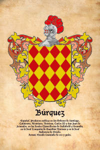 Escudo heráldico del apellido BURQUEZ
