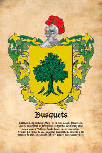 Escudo heráldico del apellido BUSQUETS