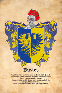 Escudo heráldico del apellido BUSTOS