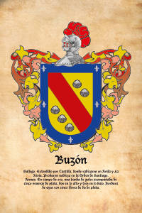 Escudo heráldico del apellido BUZON